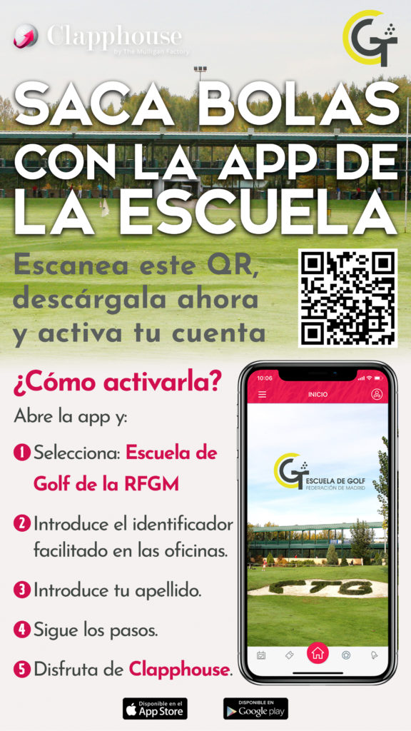Cartel anunciando el lanzamiento de la nueva app de la escuela de la RFGM